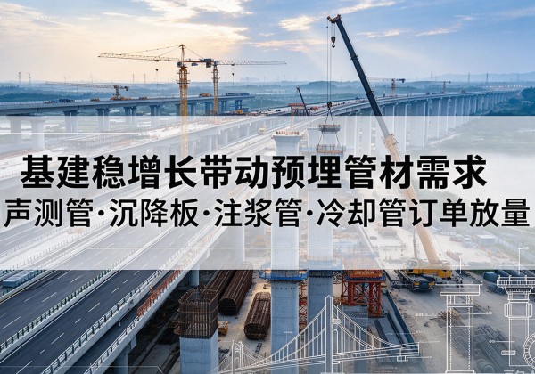 宜城基建稳增长带动预埋监测管材需求，声测管、沉降板、注浆管订单持续放量
