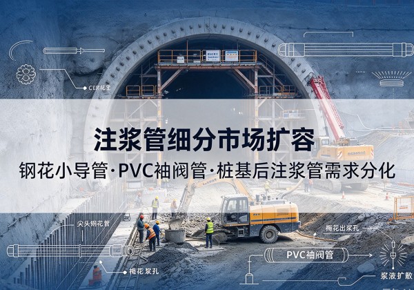 宜城注浆管细分市场扩容，隧道钢花小导管、PVC 袖阀管、桩基后注浆管需求分化
